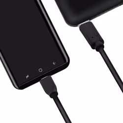 LogiLink CU0196 câble USB 0,5 m USB 2.0 USB C Micro-USB B Noir