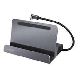 LogiLink UA0408 station d'accueil Universel Noir, Argent