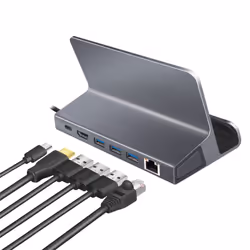 LogiLink UA0408 station d'accueil Universel Noir, Argent - Vue supplémentaire 4