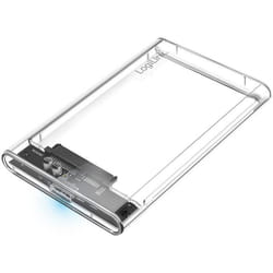 LogiLink 2,5 Extern. Encl. USB 3.0, , screwless, transparent