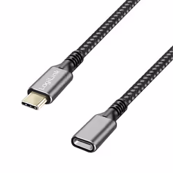 LogiLink CUA0109, 2 m, USB C, USB C, USB 3.2 Gen 2 (3.1 Gen 2), 10 Gbit/s, Noir, Gris