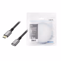 LogiLink CUA0109 câble USB USB 3.2 Gen 2 (3.1 Gen 2) 2 m USB C Noir, Gris - Vue supplémentaire 5