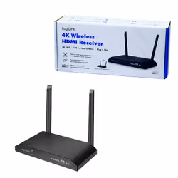 LogiLink HDW0103AR extension audio/video Récepteur AV Noir - Vue supplémentaire 4