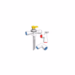 Raccordement Eau Boiler : Soupape de vidange et raccords coudés pour pose de tubes rigides diam. 12mm (système Jon Guest)