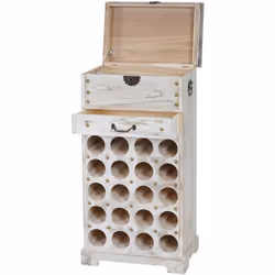 Etagère à vin Lucan pour 20 bouteilles mobilier de bois / style Shabby Chic Livraison: 1 étagère à vin sans décoration -appro ...