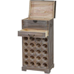 Nova - Etagère à vin Lucan pour 20 bouteilles / mobilier de bois / style Shabby Chic - marron