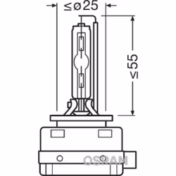 Ampoule xénon OSRAM D1S Xenarc Classic 85V, 35W, 1 pièce