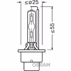Ampoule xénon OSRAM D2S Xenarc Classic 85V, 35W, 1 pièce