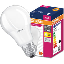Ampoule led E27 A55 4,9W = 40W 470lm 2700K chaud 200° Osram