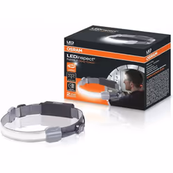 "Osram LEDinspect Flexible Head Torch, Lampe d'inspection LED, 6000K, Bandeau réglable, Lampe Frontale Rechargeable à Trois N ...
