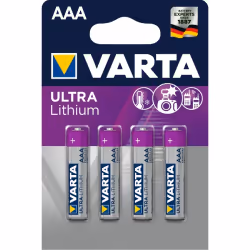 Varta 4x AAA Lithium, Batterie à usage unique, AAA, Lithium, 1,5 V, 4 pièce(s), 1100 mAh