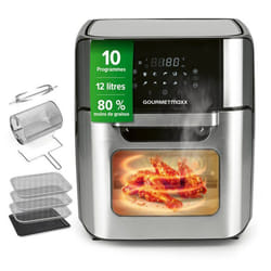 Friteuse à air chaud - GOURMETmaxx - Four XXL - 12 l - 1800 W - Écran tactile tournebroche