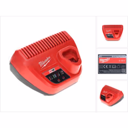 Contenu de la livraison: - 1x Milwaukee M12 chargeur pour batteries 12 volts Li-Ion Description du produit: Léger et compact, ...