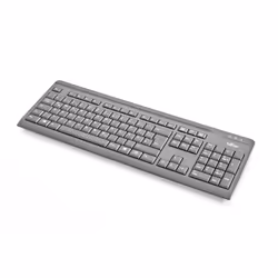 Fujitsu KB410, Taille réelle (100 %), Avec fil, USB, QWERTY, Noir