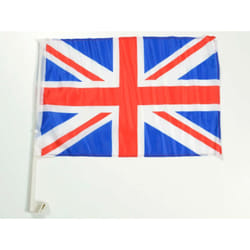 Fk Automotive - Drapeau de voiture Drapeau de voiture Drapeau de Grande-Bretagne avec support pour vitre latérale 30x45cm -