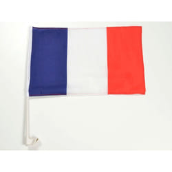 Fk Automotive - Drapeau de voiture Drapeau de voiture Drapeau de la France avec support pour vitre latérale 30x45cm -