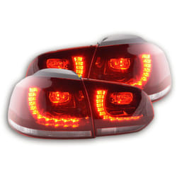 Kit feux arrières led vw Golf 6 type 1K 2008-2012 rouge / clair -