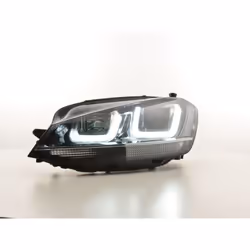 Phares Daylight avec feux de jour LED pour VW Golf 7 pour l'année de construction: à partir de 2012 La couleur noire avec mar ...