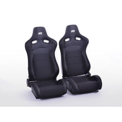 Sièges sport fk Set de sièges auto demi-coque cuir artificiel Cologne / tissu noir -