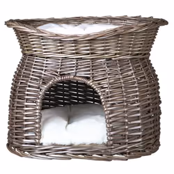 TRIXIE 2873, Panier refuge pour animaux de compagnie, Intérieure, Chat, Gris, Blanc, Motif, Lavage à la main