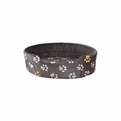 Un panier pour chien et chat, fabriquée en tissu peluche très doux. Rembourrage mousse, coussin du fond amovible et réversibl ...