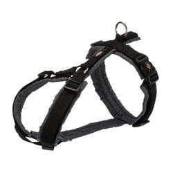 Harnais trekking Trixie Premium - s: 36–44 cm - 15mm - Noir et gris graphite