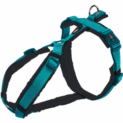 Premium Harnais Trekking. Taille S. Dimensions: 36-44 cm/15 mm. Tour de ventre: 36-44 cm. couleur vert / noir. bande tissée r ...