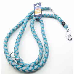 Laisse réglable Cavo Reflect pour chien couleur Océan. Taille L-XL. 2 mètres ø18mm. bande tressée en rond. réfléchissante. 3 ...