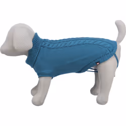 TRIXIE Kenton, Chien, Pullover, S, Bleu, Laine synthétique, Monochromatique