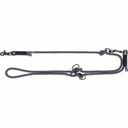 TRIXIE Soft Rope Laisse réglable, Chien, Laisse standard, Noir, Gris, Cordon, Motif, 2 m