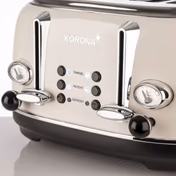 Korona 21676 grille-pain 4 part(s) 1630 W Noir, Crème