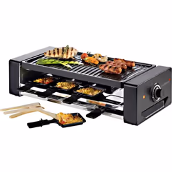 Informations techniques Couleur : noir, argent Puissance : 1300 W Spécificités de l'appareil de cuisine : 8 poêlons Surface d ...
