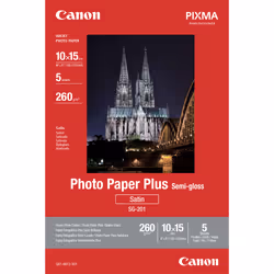Canon Papier Photo Satiné 10 × 15cm SG-201 - 5 feuilles, 5 feuilles