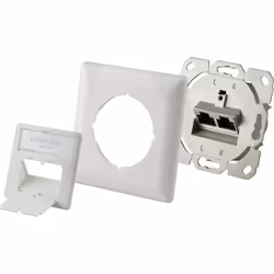 Renkforce RF-4391320, 2 x RJ-45, Blanc, 80 mm, 80 mm