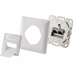 Renkforce RF-4393024, 2 x RJ-45, Blanc, 80 mm, 80 mm
