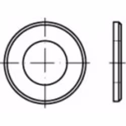 Toolcraft 105382, Rondelle plate, Acier, Acier inoxydable, Rond, 7 mm, 4,6 cm