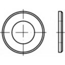 Toolcraft 105382 cale, entretoise et rondelle 25 pièce(s) Rondelle plate Acier