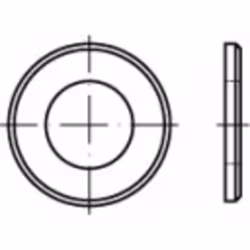 Toolcraft 105383, Rondelle plate, Acier, Acier inoxydable, Rond, 8 mm, 5 cm