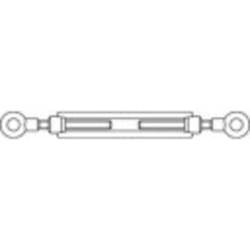 Toolcraft - 136611 Tendeur à vis œillet-œillet M8 acier étamé par galvanisation din 1480 1 pc(s)