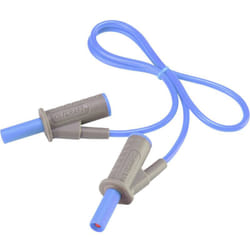 Voltcraft - Cordon de mesure de sécurité[Banane mâle 4 mm -Banane mâle 4 mm ] Ultra flexibles 0.50 m,bleu,MSB-501 10 a