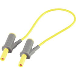 Voltcraft - Cordon de mesure de sécurité[Banane mâle 4 mm -Banane mâle 4 mm ] Ultra flexibles 25.00 cm,jaune,MSB-501 10 a