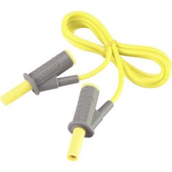 Voltcraft - Cordon de mesure de sécurité[Banane mâle 4 mm -Banane mâle 4 mm ] Ultra flexibles 1.00 m,jaune,MSB-501 10 a