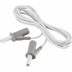 Voltcraft - Cordon de mesure de sécurité[Banane mâle 4 mm -Banane mâle 4 mm ] Ultra flexibles 2.00 m,blanc,MSB-501 10 a