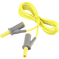Cordon de mesure de sécurité[Banane mâle 4 mm -Banane mâle 4 mm ] Ultra flexibles 1.50 m,jaune,MSB-501 10 a