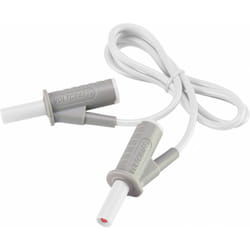 Voltcraft - Cordon de mesure de sécurité[Banane mâle 4 mm -Banane mâle 4 mm ] Ultra flexibles 0.75 m,blanc,MSB-501 10 a
