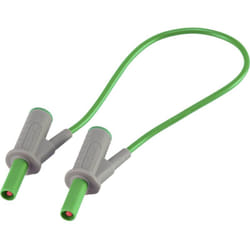 Voltcraft - Cordon de mesure de sécurité[Banane mâle 4 mm -Banane mâle 4 mm ] Ultra flexibles 25.00 cm,vert,MSB-501 10 a