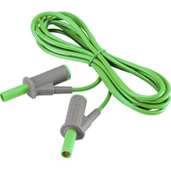 Cordon de mesure de sécurité[Banane mâle 4 mm -Banane mâle 4 mm ] Ultra flexibles 2.00 m,vert,MSB-501 10 a