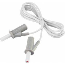 Cordon de mesure de sécurité[Banane mâle 4 mm -Banane mâle 4 mm ] Ultra flexibles 1.50 m,blanc,MSB-501 10 a