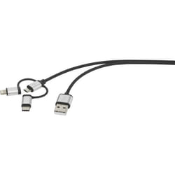 Renkforce Apple iPad/iPhone/iPod USB 2.0 [1x USB 2.0 type A mâle - 1x USB 2.0 mâle Micro-B Dock mâle Lightning USB-C