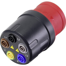 Adaptateur de mesure VOLTCRAFT VMA-3L 16 mâle CEE 16 A 5 pôles - femelle 4 mm gris foncé rouge
